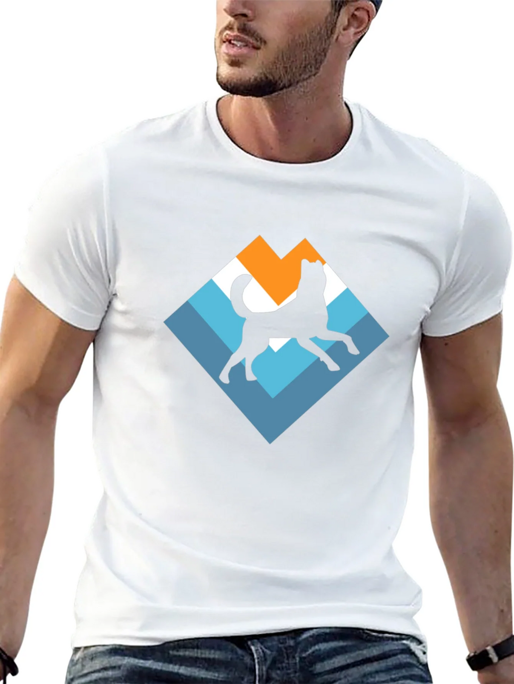 Dog Silhouette Graphic Tee - Black product image 4