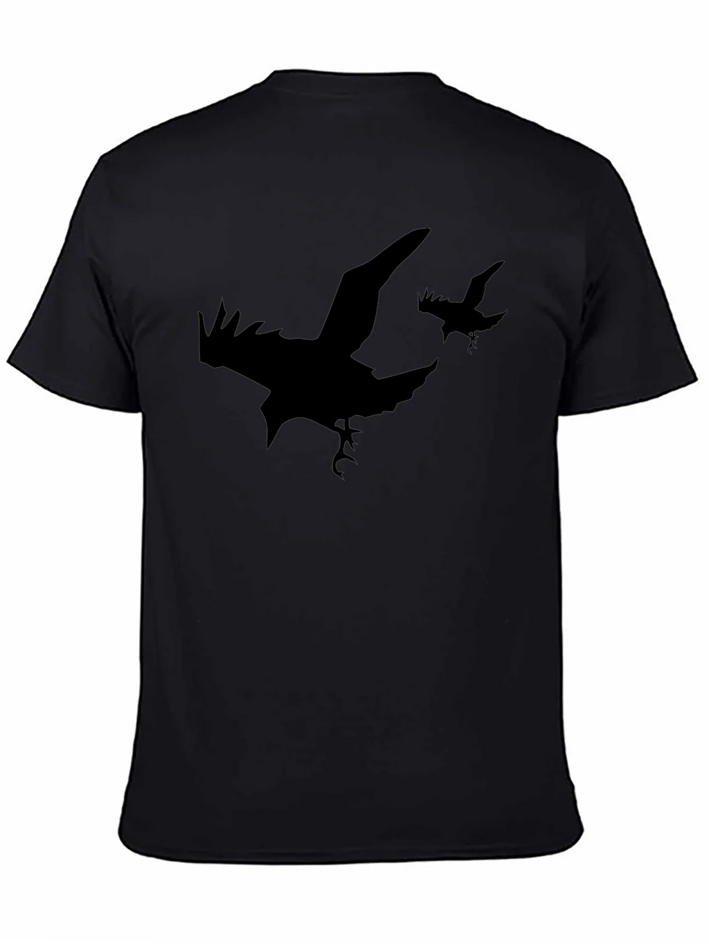 Raven Silhouette T-Shirt - Black Graphic Tee product image 7