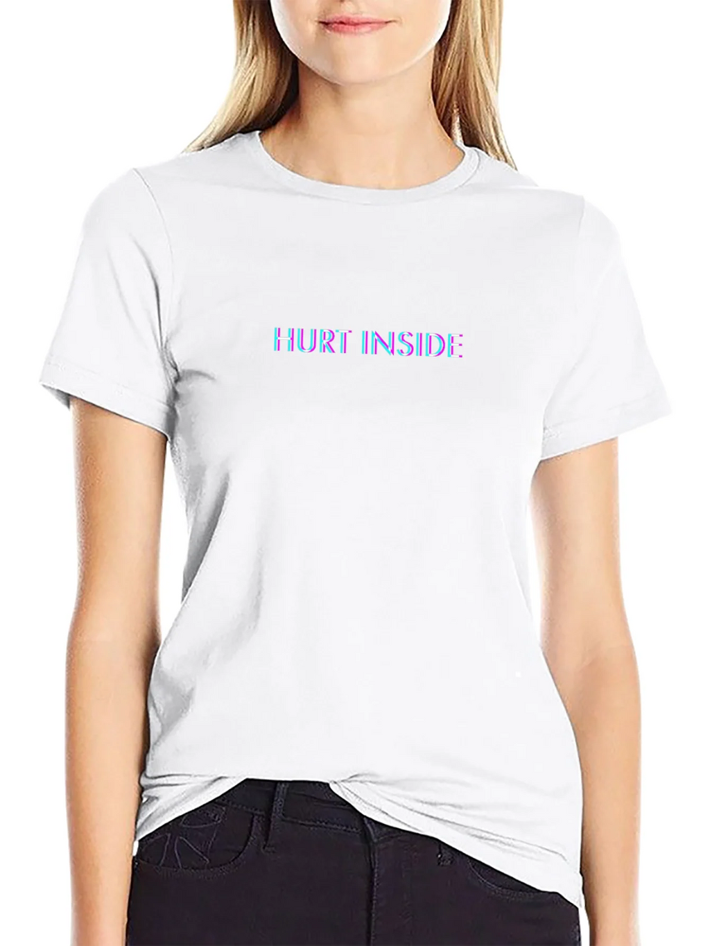 Hurt Inside Graphic Print Crewneck T-Shirt product image 11