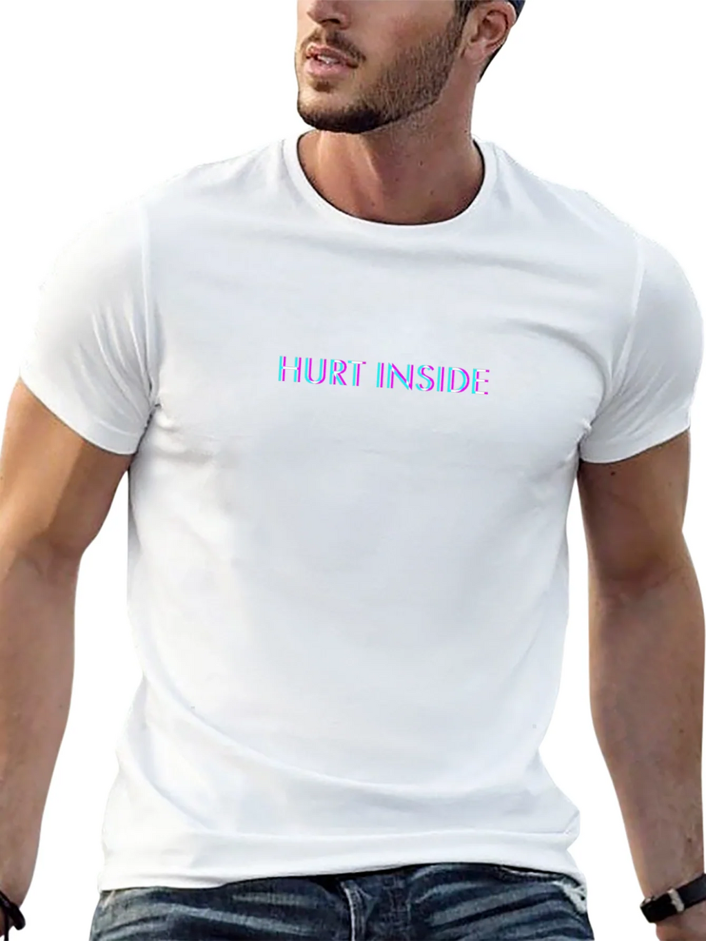 Hurt Inside Graphic Print Crewneck T-Shirt product image 4
