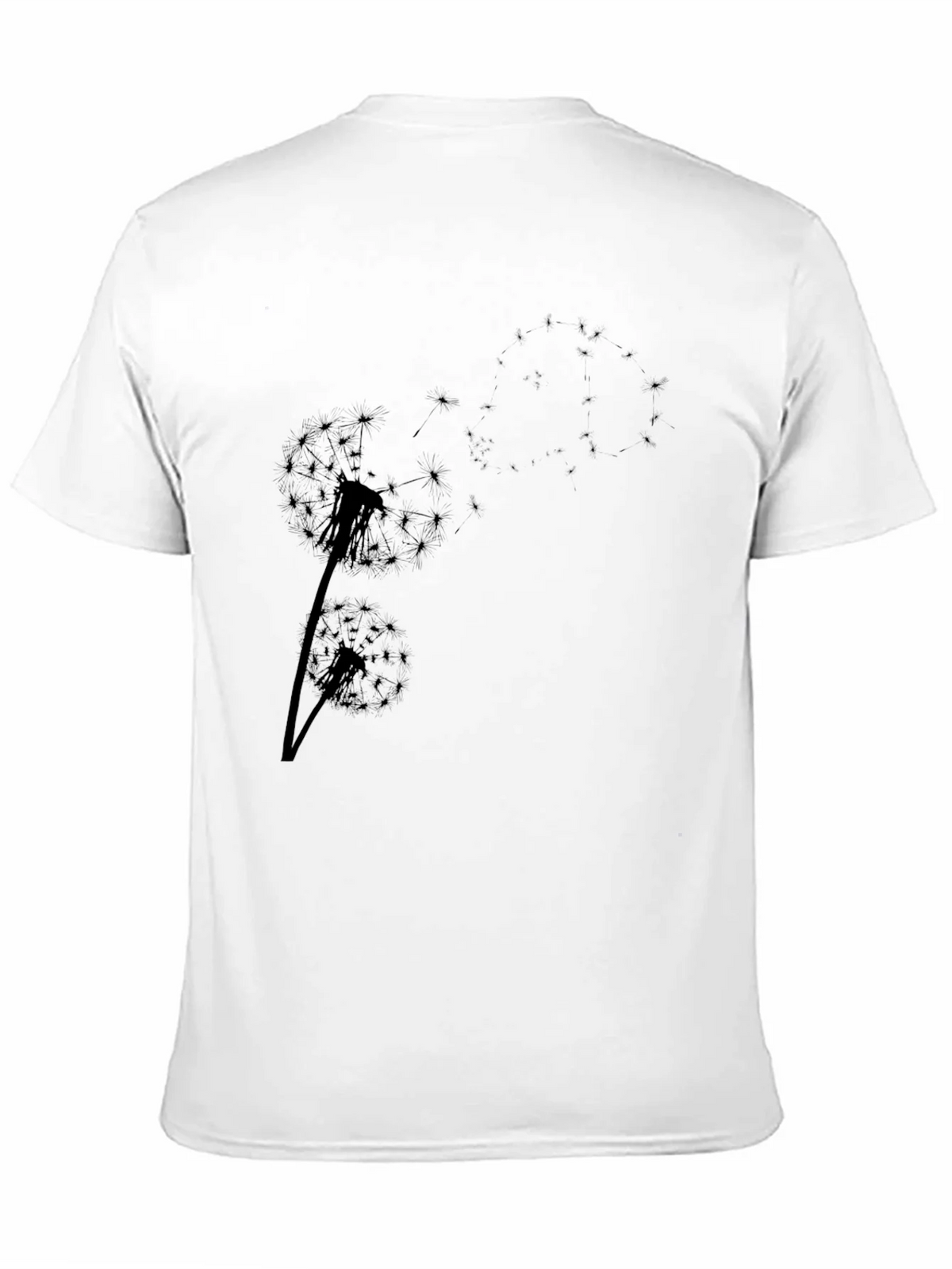 Dandelion Print Black T-Shirt - Casual Comfort product image 2