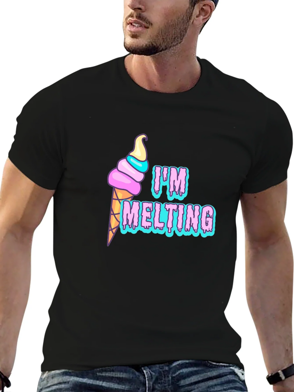 Im Melting Graphic T-Shirt - Black Tee product image 9