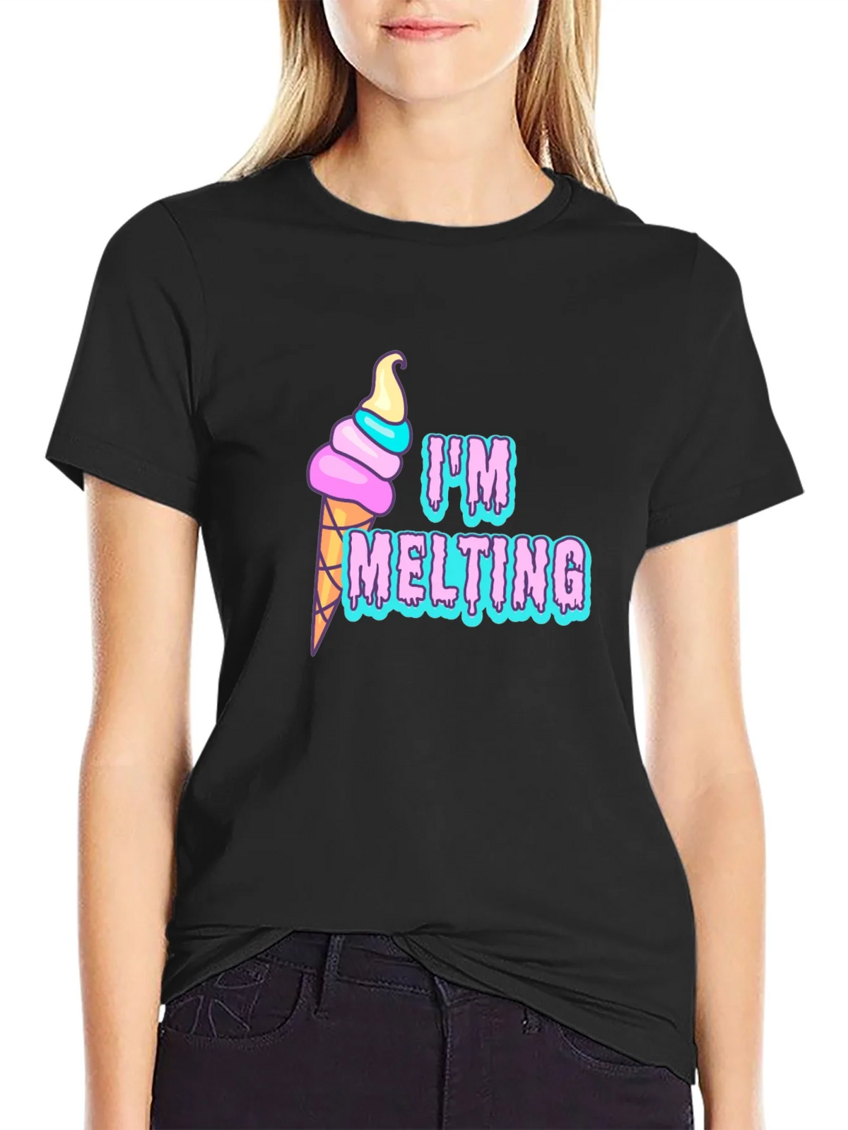 Im Melting Graphic T-Shirt - Black Tee product image 5