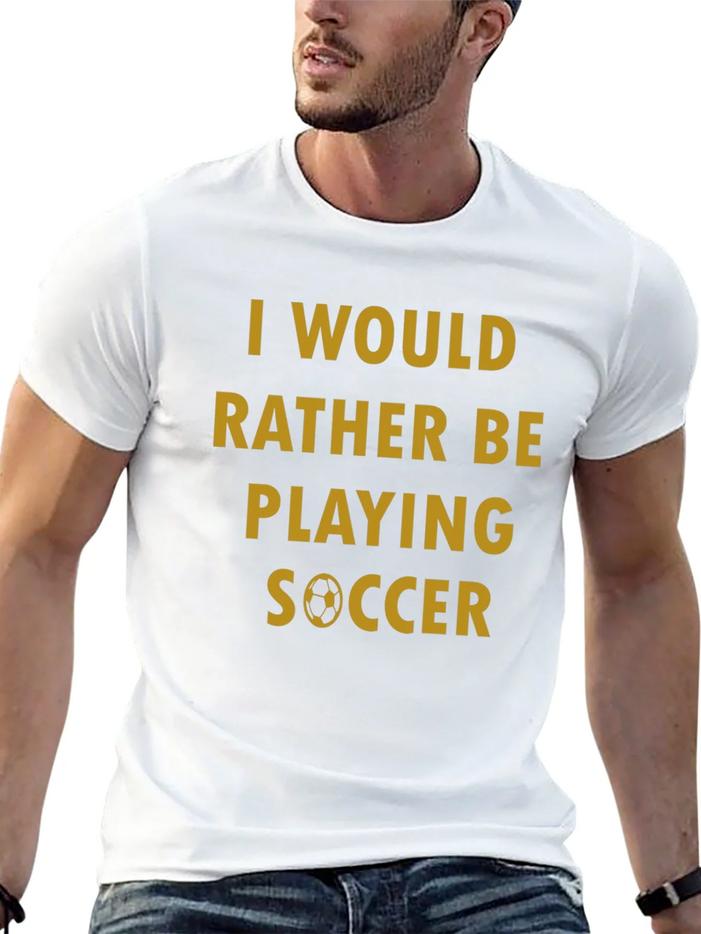 Soccer Fan T-Shirt - Id Rather Be Playing product image 4