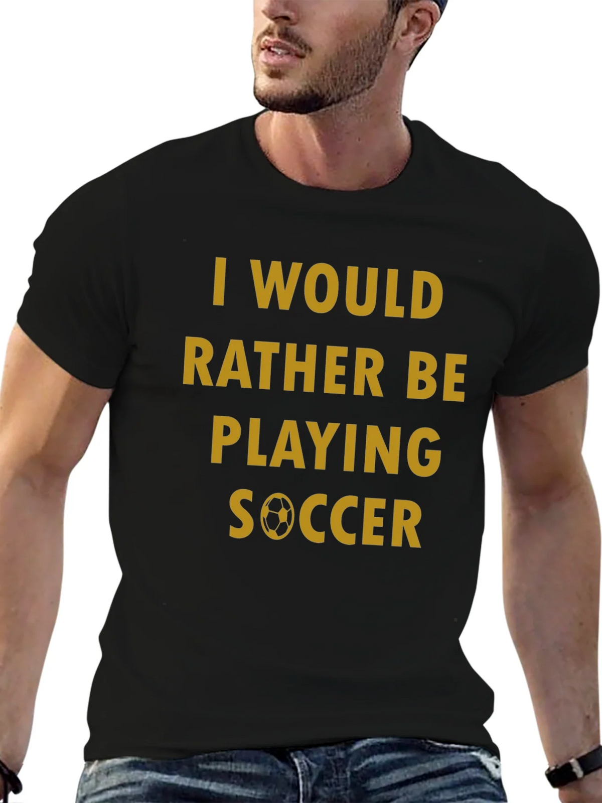 Soccer Fan T-Shirt - Id Rather Be Playing product image 9