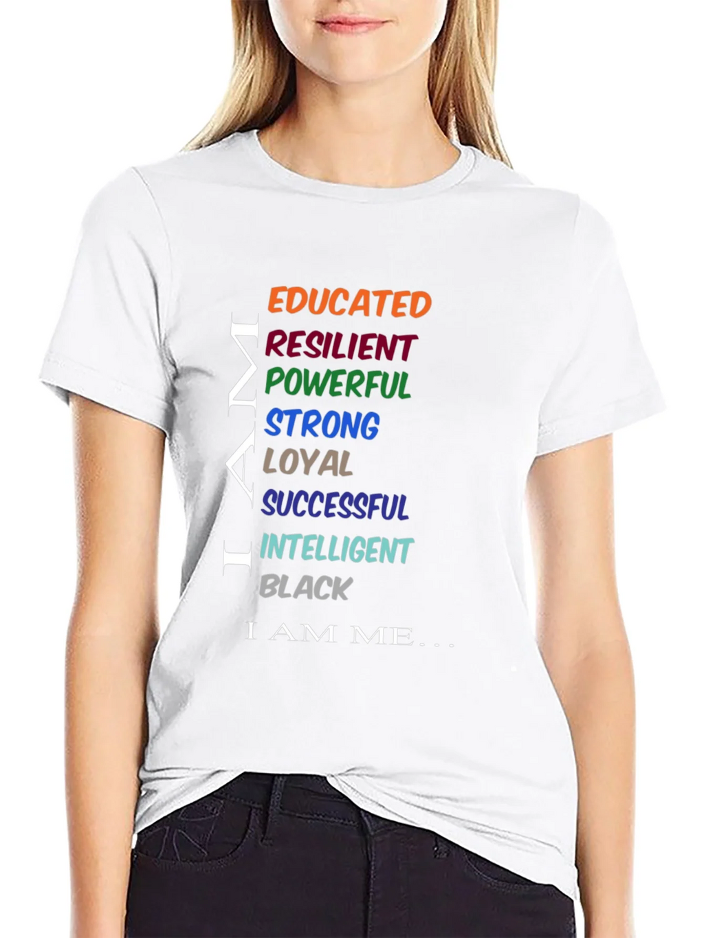 Empowered Man Black T-Shirt: Educated Resilient Strong product image 11