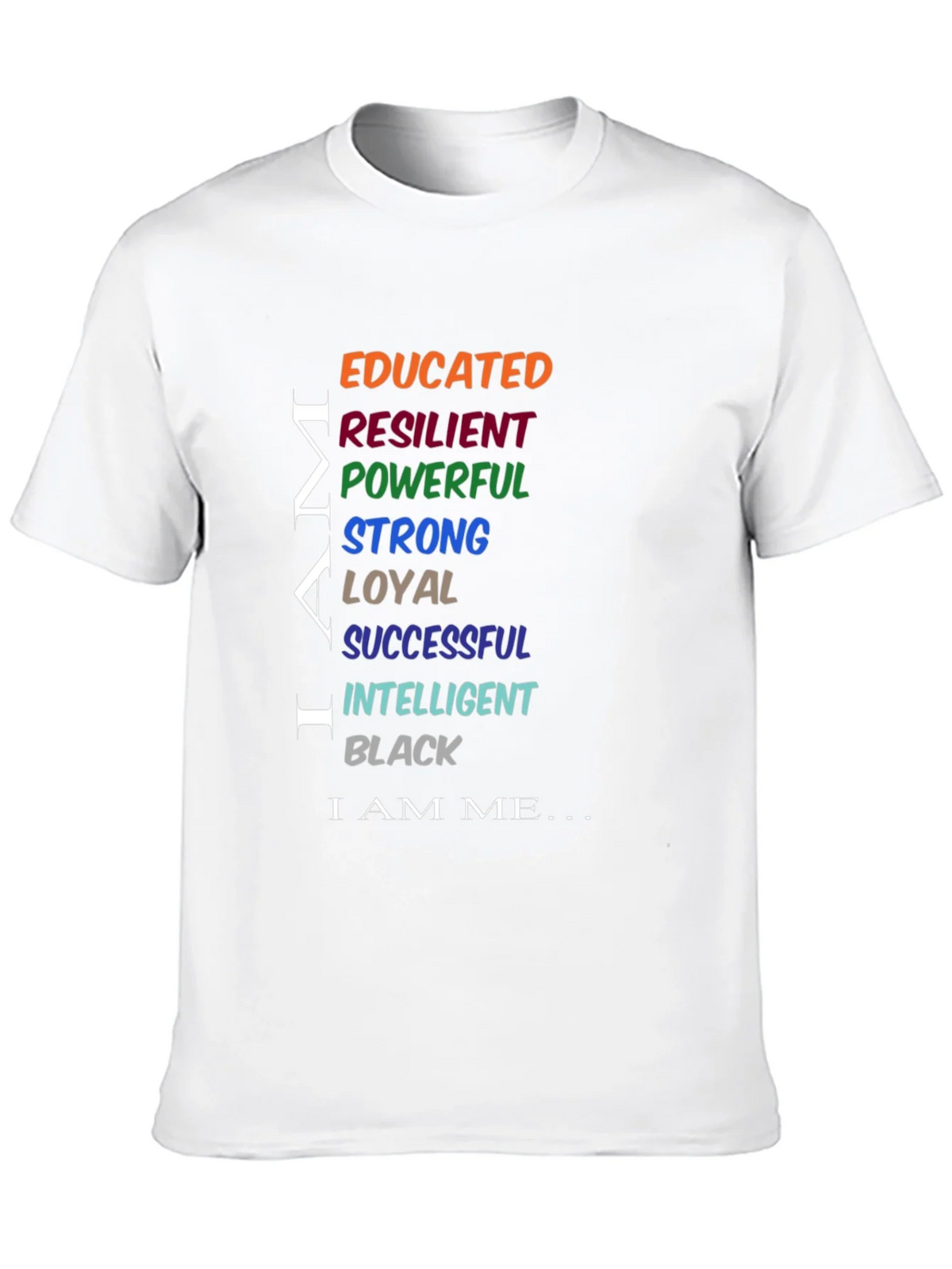 Empowered Man Black T-Shirt: Educated Resilient Strong product image 12