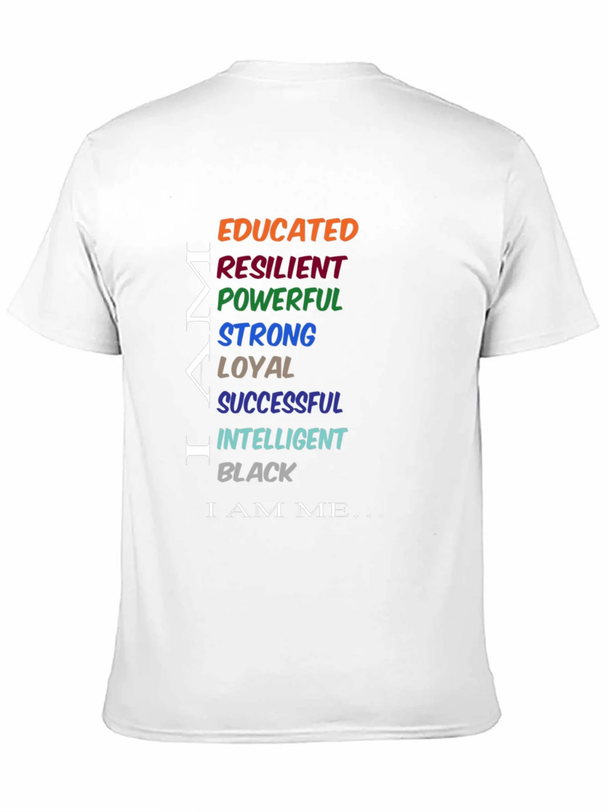 Empowered Man Black T-Shirt: Educated Resilient Strong product image 2