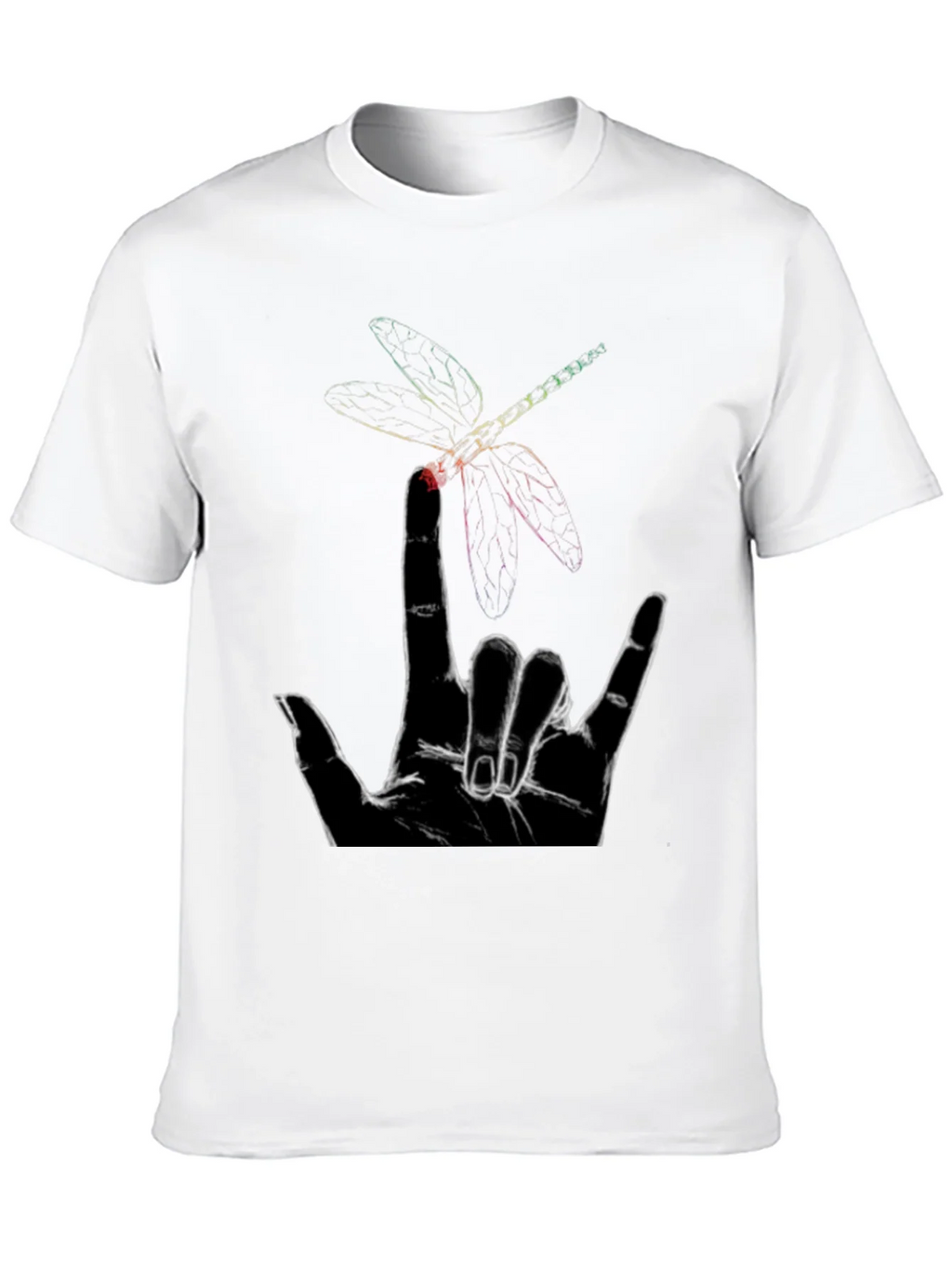 Dragonfly Hand Sign Graphic Tee - Black Cotton product image 12