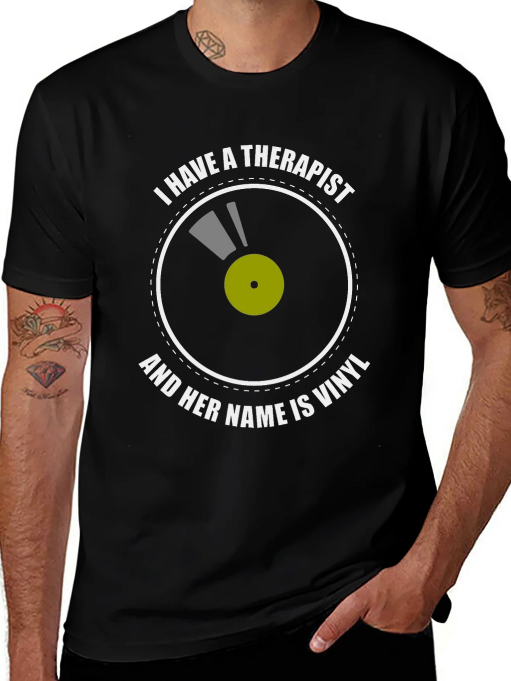Vinyl Therapist T-Shirt: Music Lovers Comfort Tee product image 1