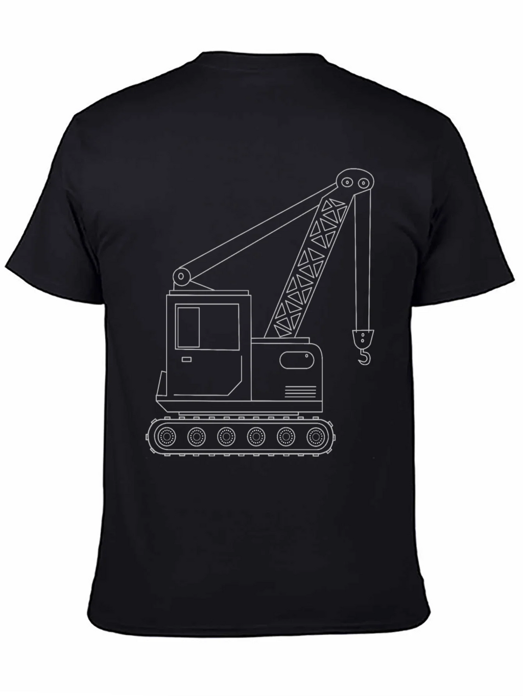 Crane Outline Graphic T-Shirt - Construction Vehicle Tee product image 7
