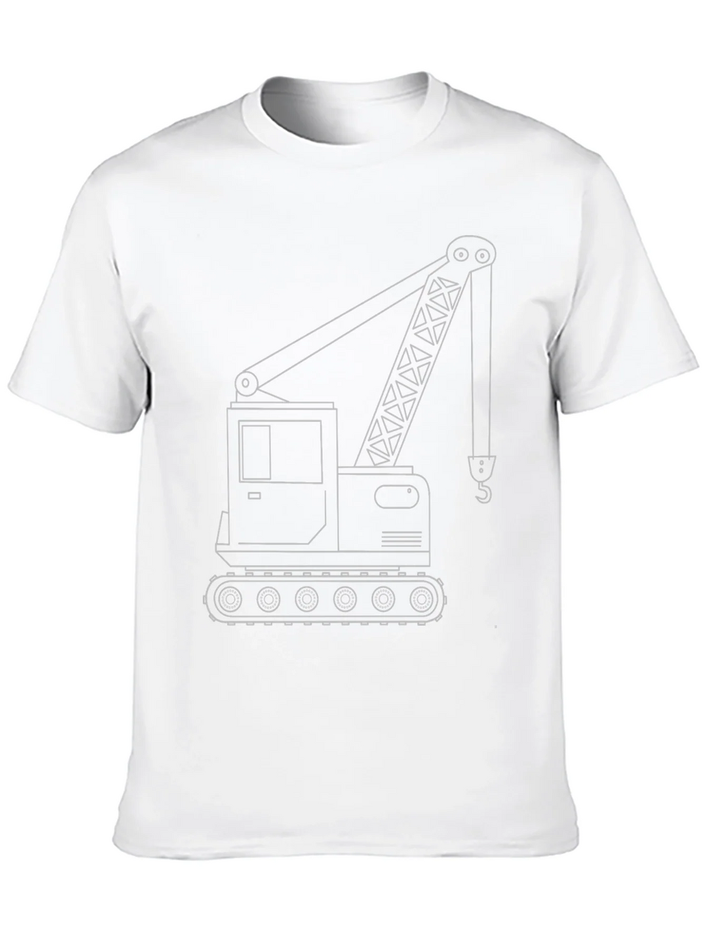 Crane Outline Graphic T-Shirt - Construction Vehicle Tee product image 12