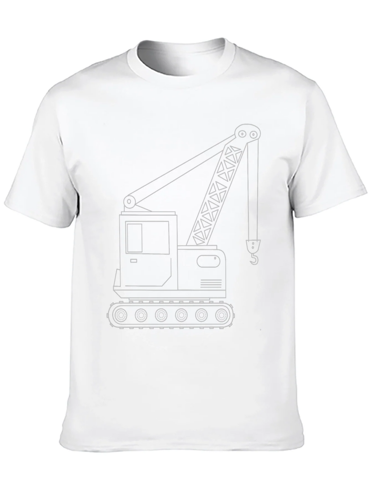 Crane Outline Graphic T-Shirt - Construction Vehicle Tee product image 12