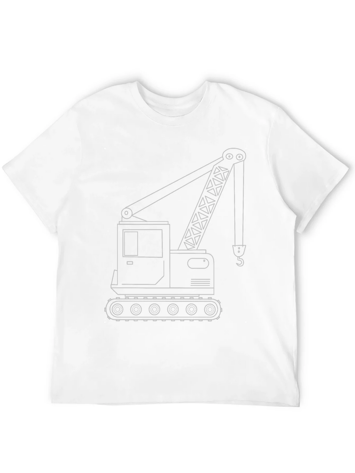 Crane Outline Graphic T-Shirt - Construction Vehicle Tee product image 3