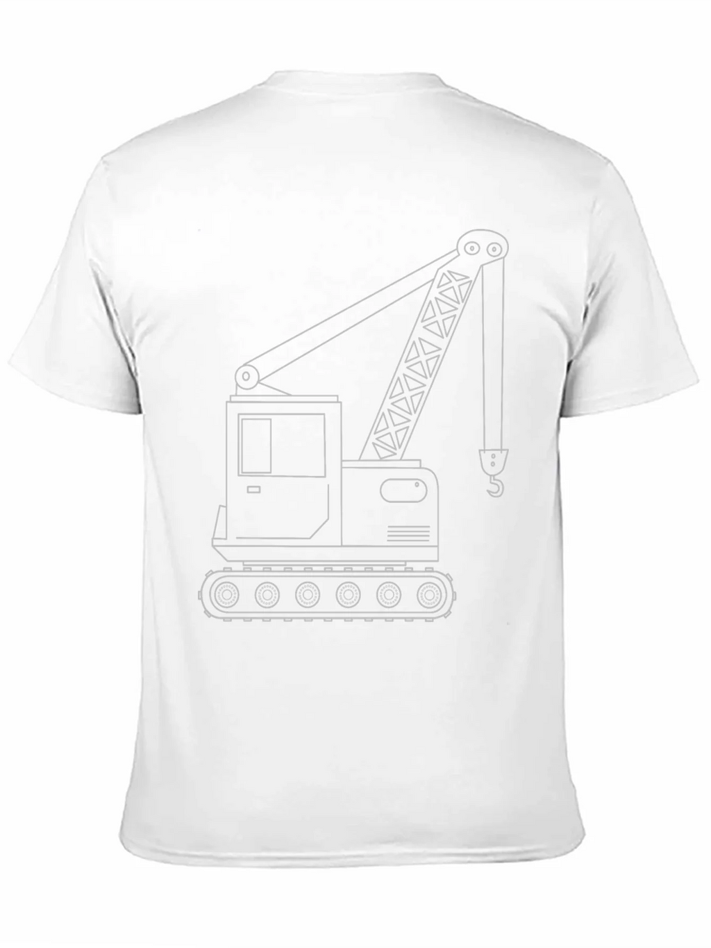 Crane Outline Graphic T-Shirt - Construction Vehicle Tee product image 2
