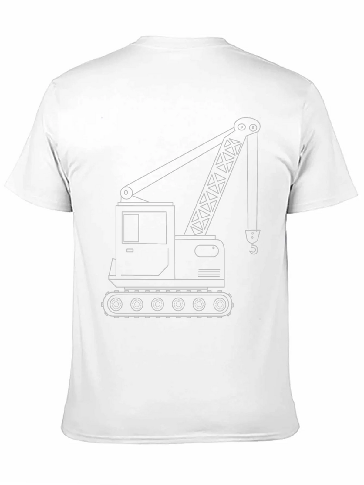 Crane Outline Graphic T-Shirt - Construction Vehicle Tee product image 2