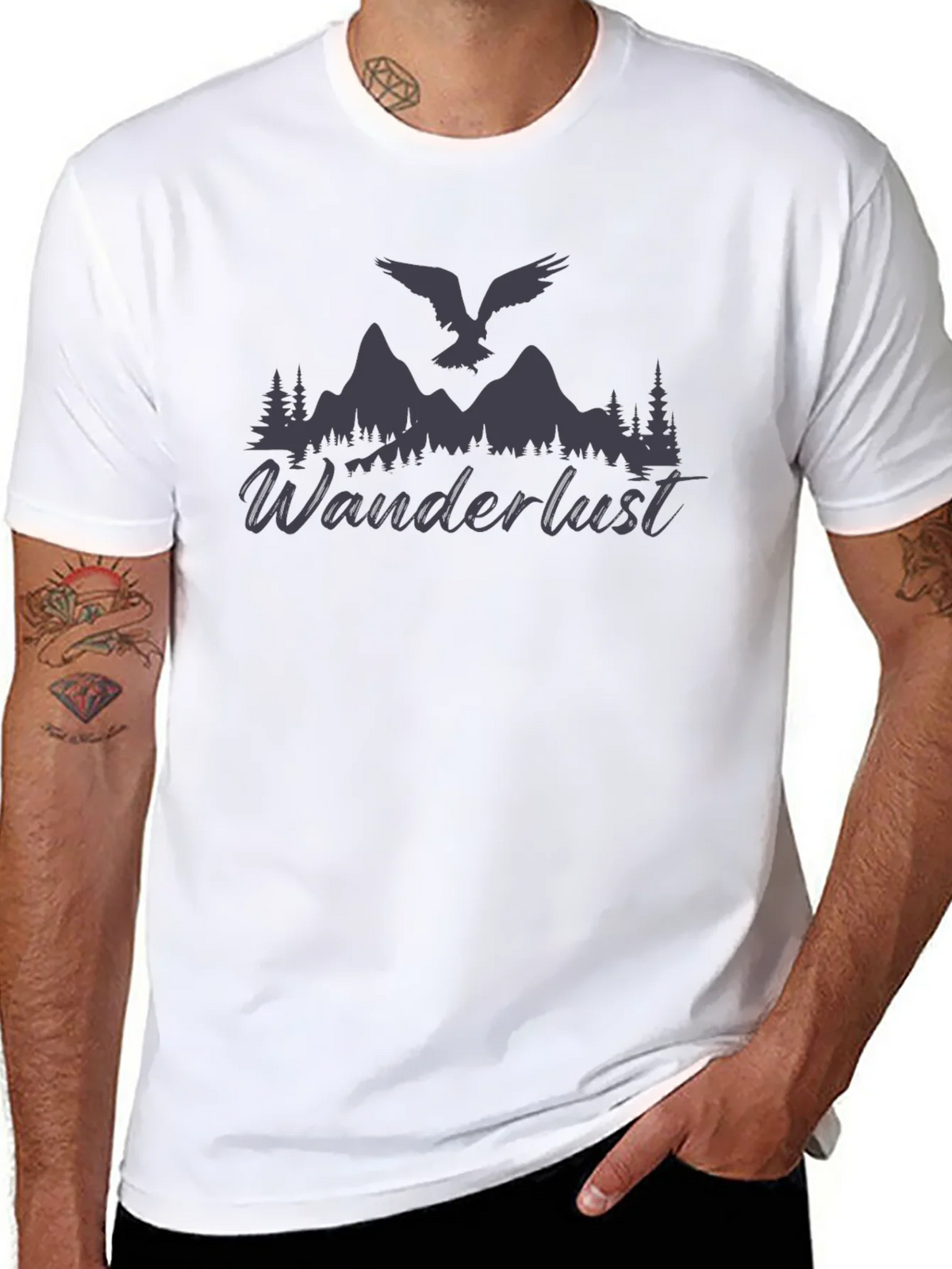Wanderlust Graphic T-Shirt - Mens Black Tee product image 10