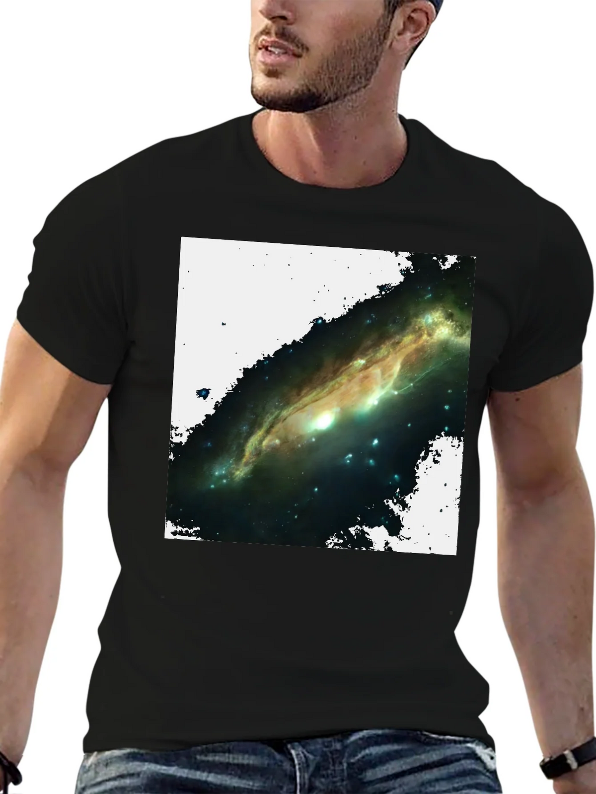 Galaxy Graphic T-Shirt - Black Cotton Blend product image 9