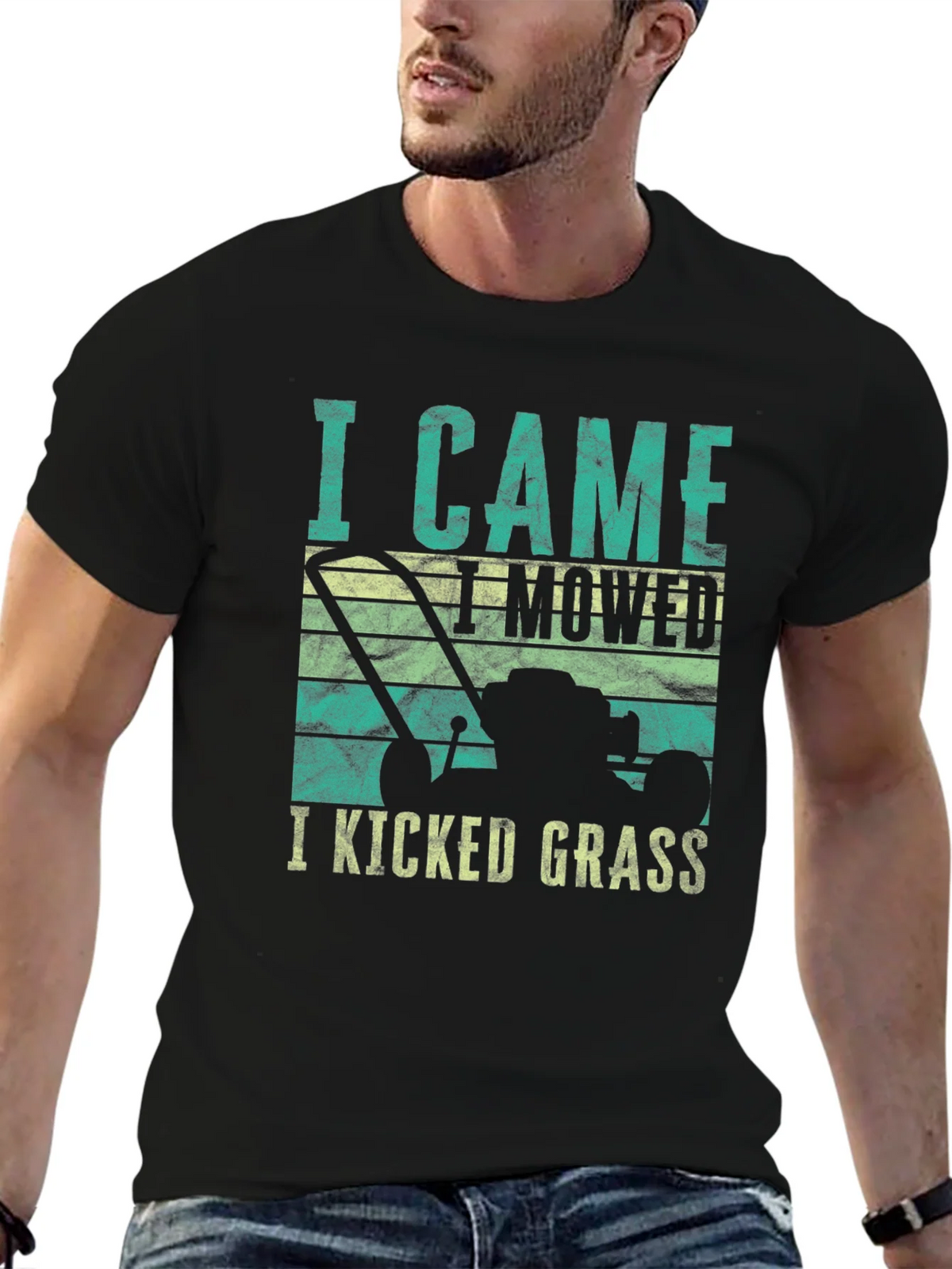 I Came I Mowed I Kicked Grass Tee product image 9