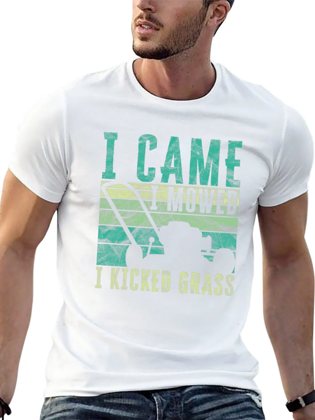 I Came I Mowed I Kicked Grass Tee product image 4