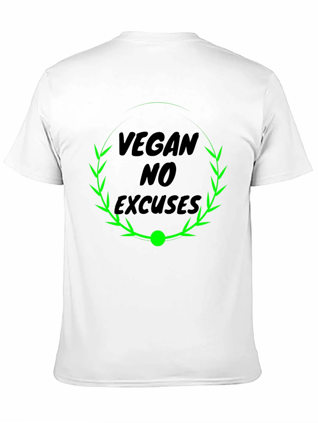 Vegan No Excuses Black Graphic T-Shirt product image 2