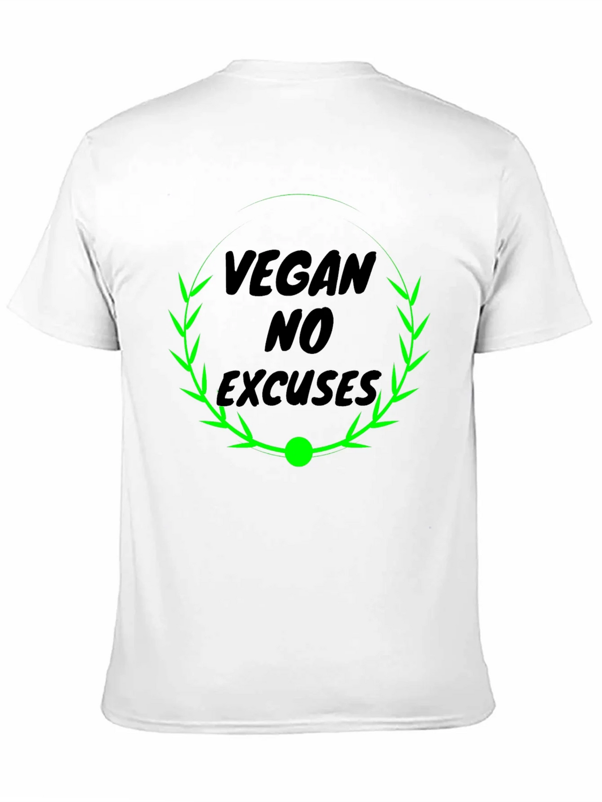 Vegan No Excuses Black Graphic T-Shirt product image 2