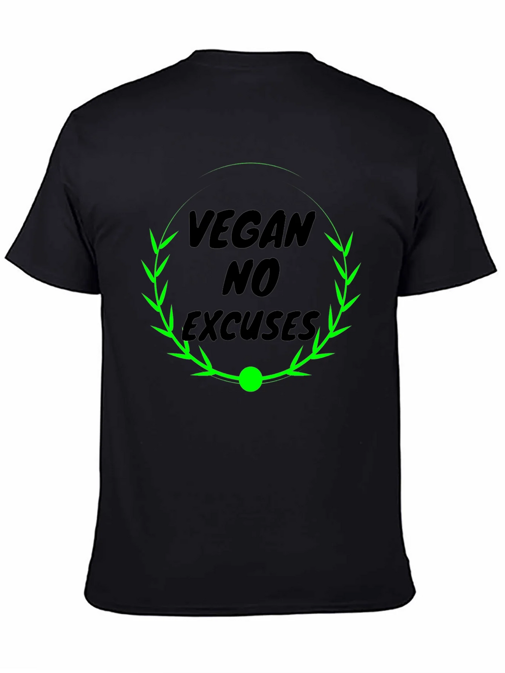 Vegan No Excuses Black Graphic T-Shirt product image 7
