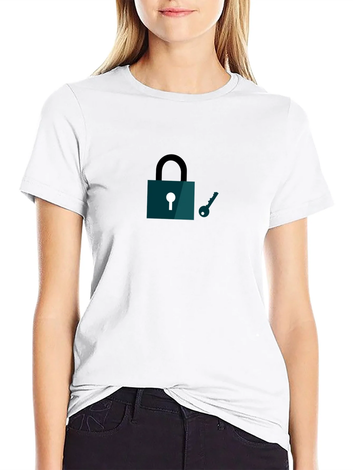 Lock and Key Graphic T-Shirt - Black product image 11