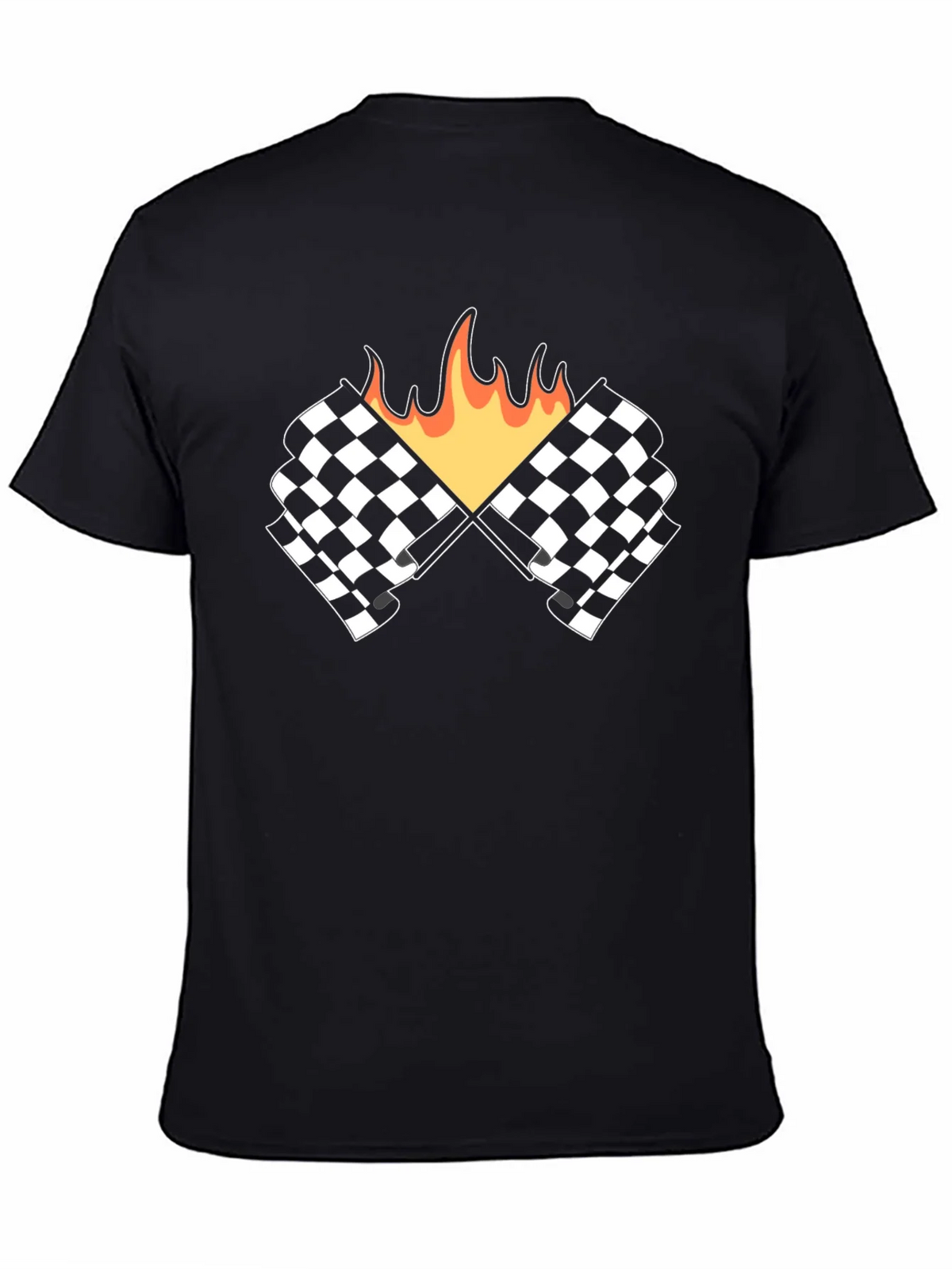 Racing Flags with Flames Graphic Tee - Black product image 7