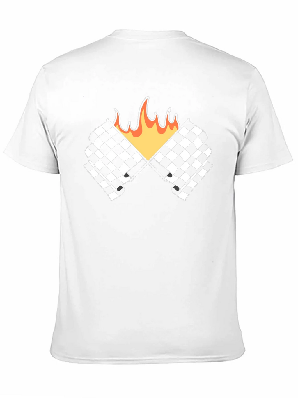 Racing Flags with Flames Graphic Tee - Black product image 2