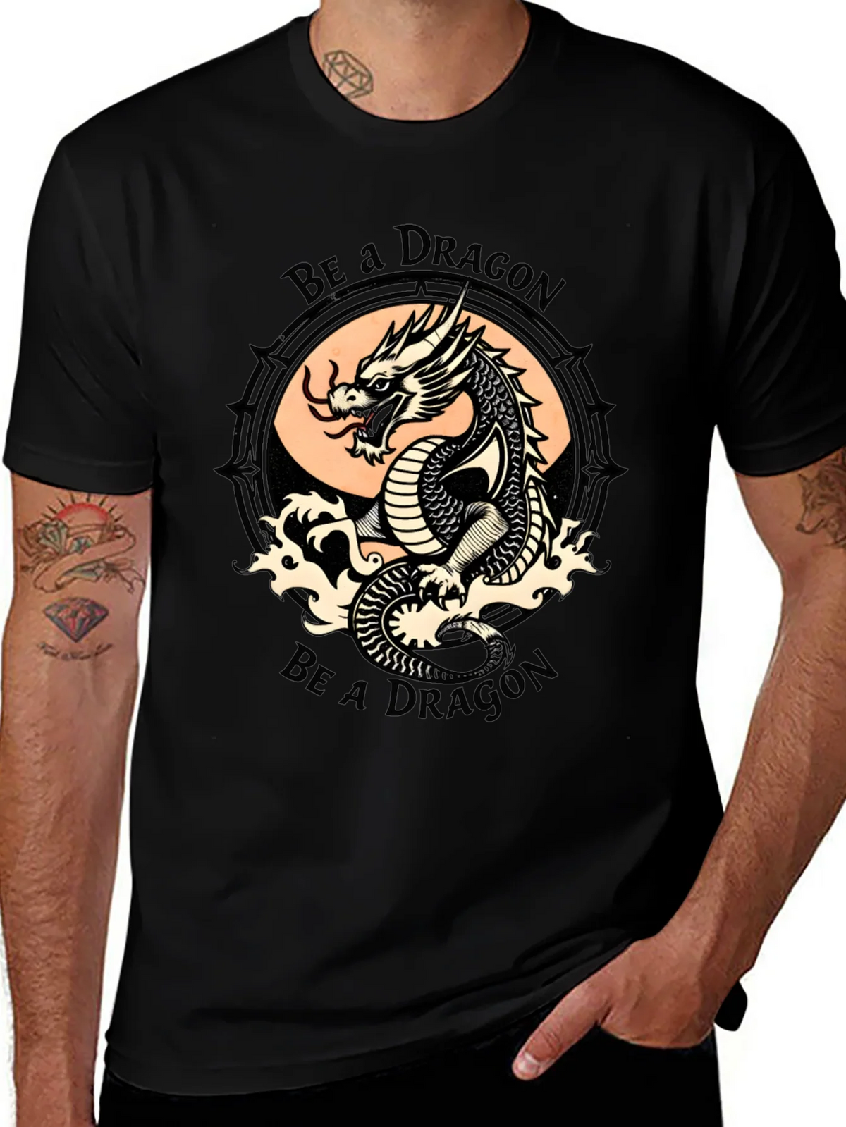 Be a Dragon Graphic Tee - Stylish Black T-Shirt product image 1