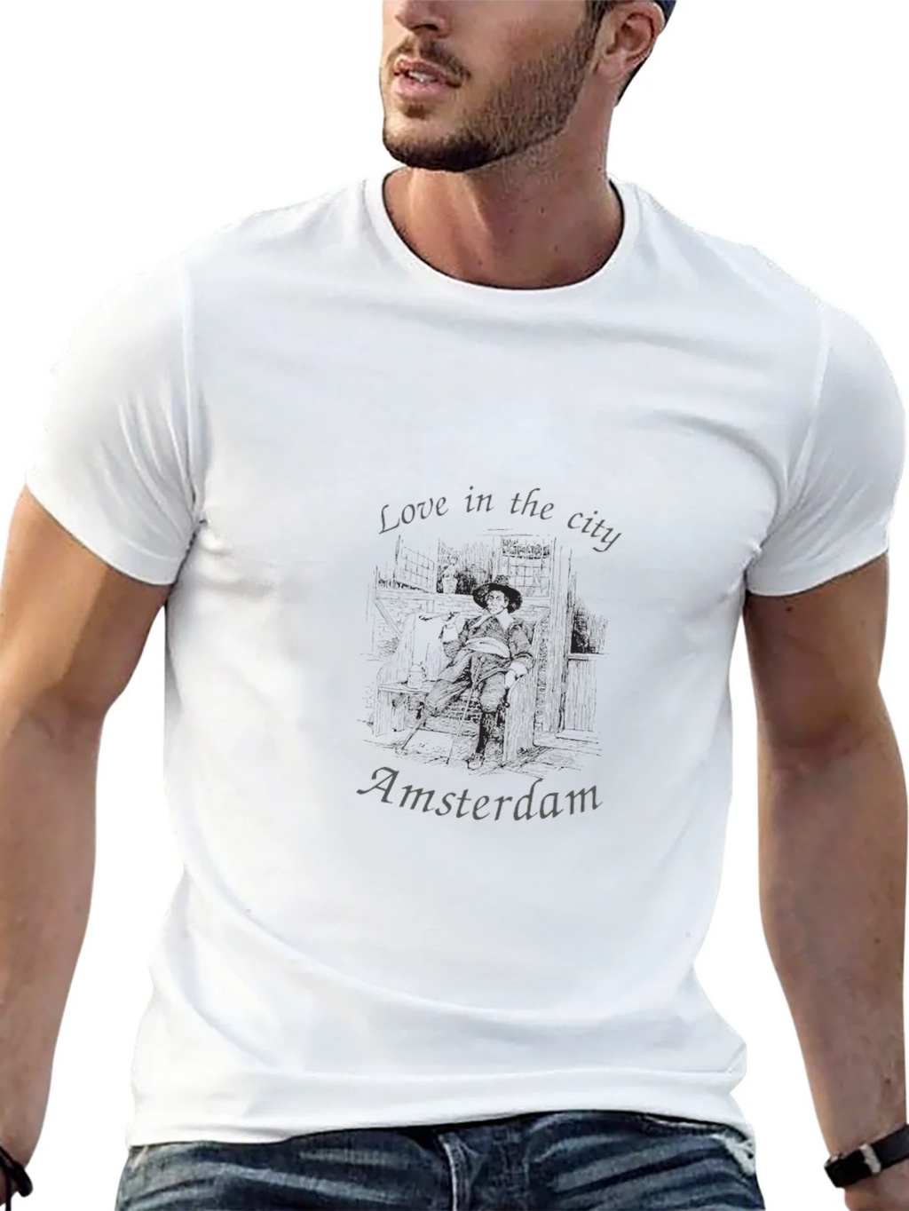 Love in the City Amsterdam Black T-Shirt product image 4
