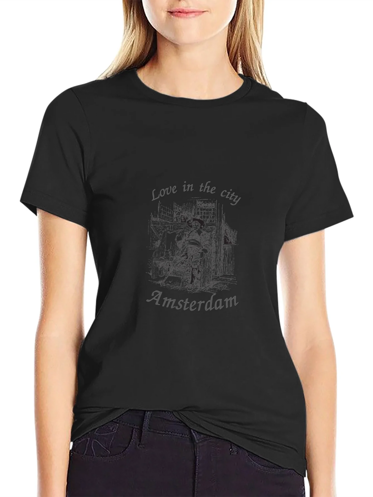Love in the City Amsterdam Black T-Shirt product image 5