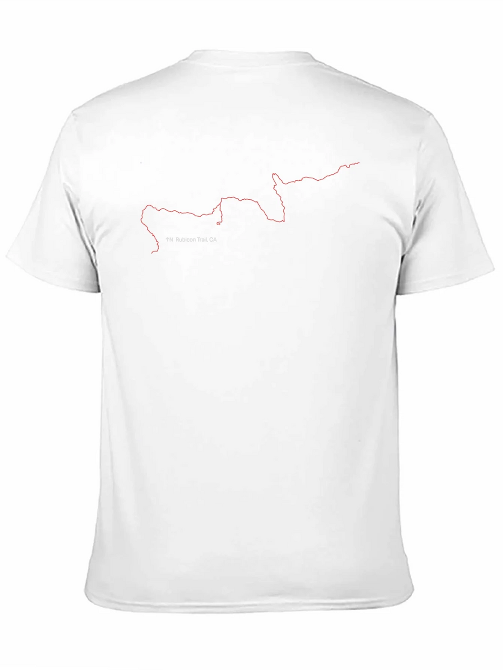 Rubicon Trail Map Black T-Shirt product image 2