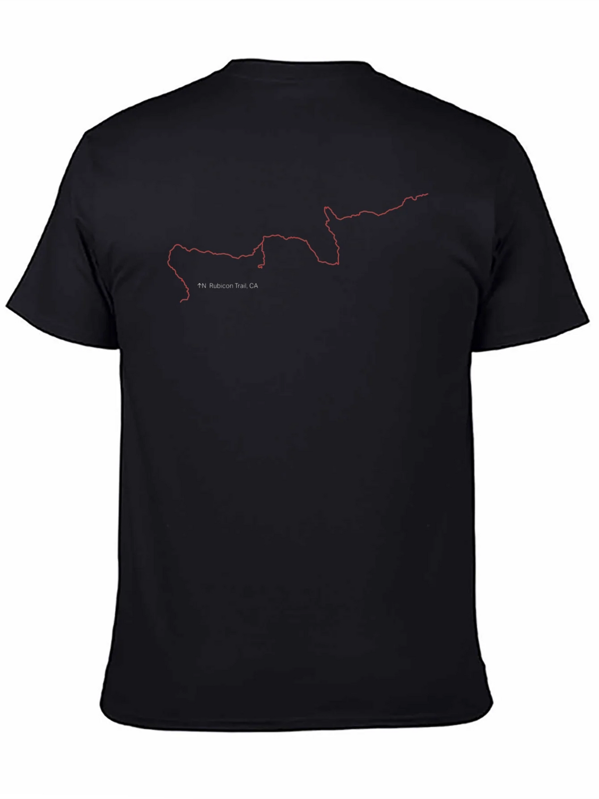 Rubicon Trail Map Black T-Shirt product image 7
