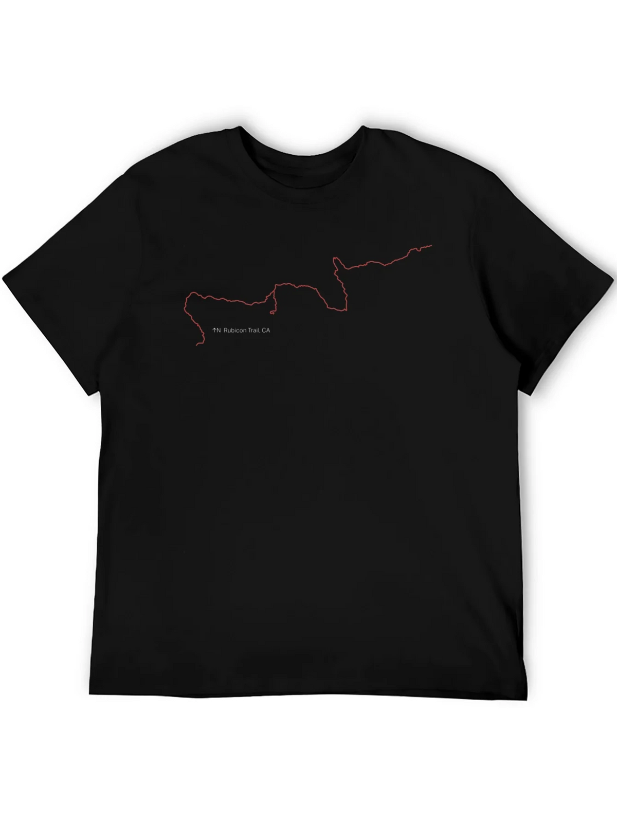 Rubicon Trail Map Black T-Shirt product image 8