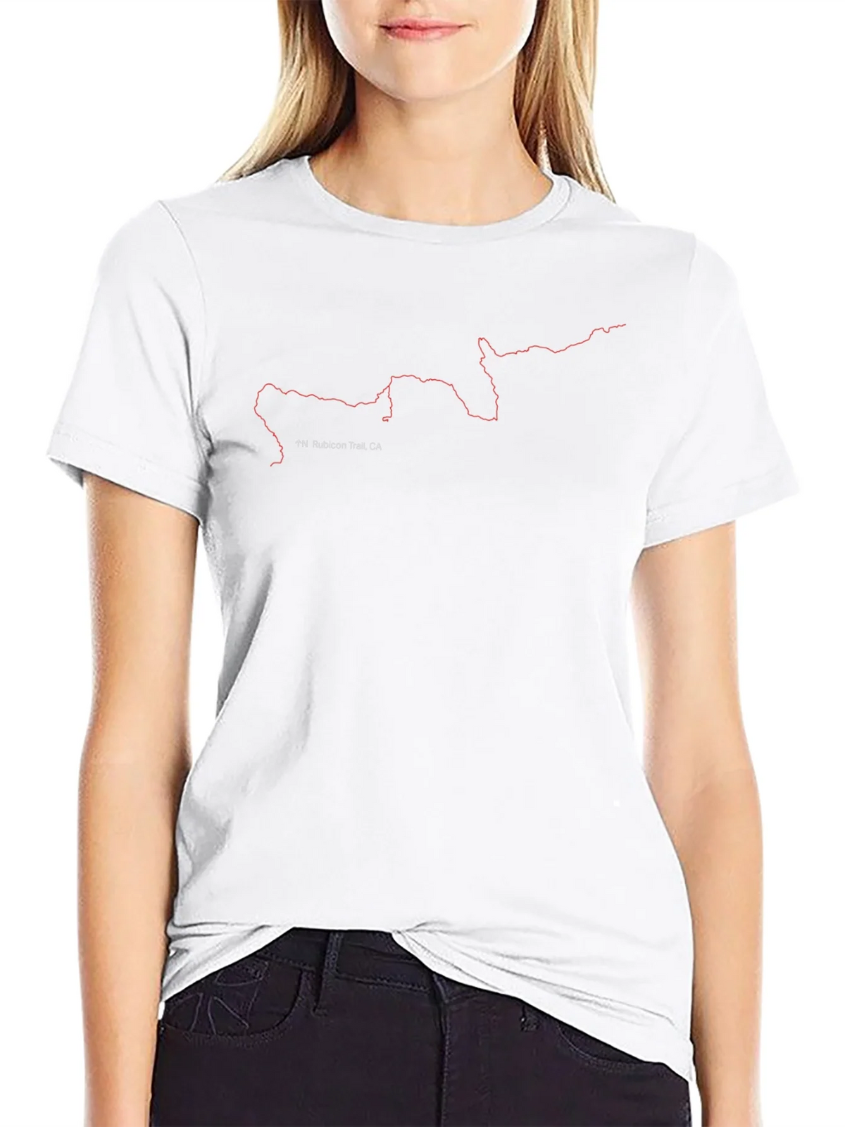 Rubicon Trail Map Black T-Shirt product image 11