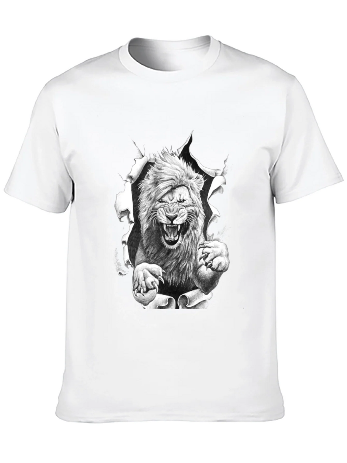 Lion Graphic Print Black Tee product image 11