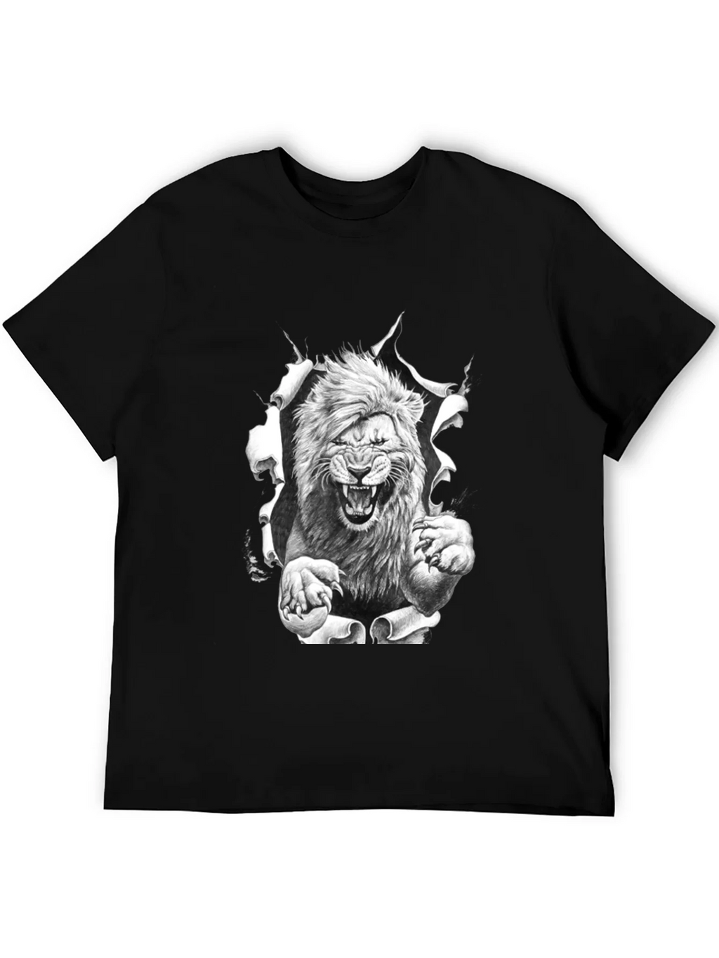 Lion Graphic Print Black Tee product image 8