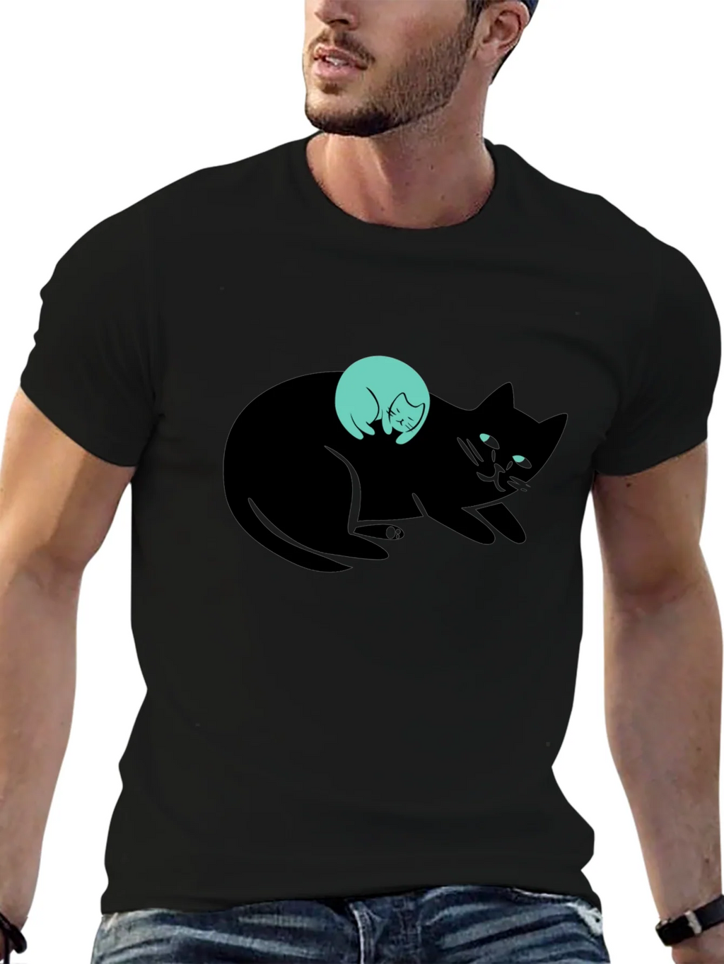 Black Cat & Kitten Graphic Tee product image 9