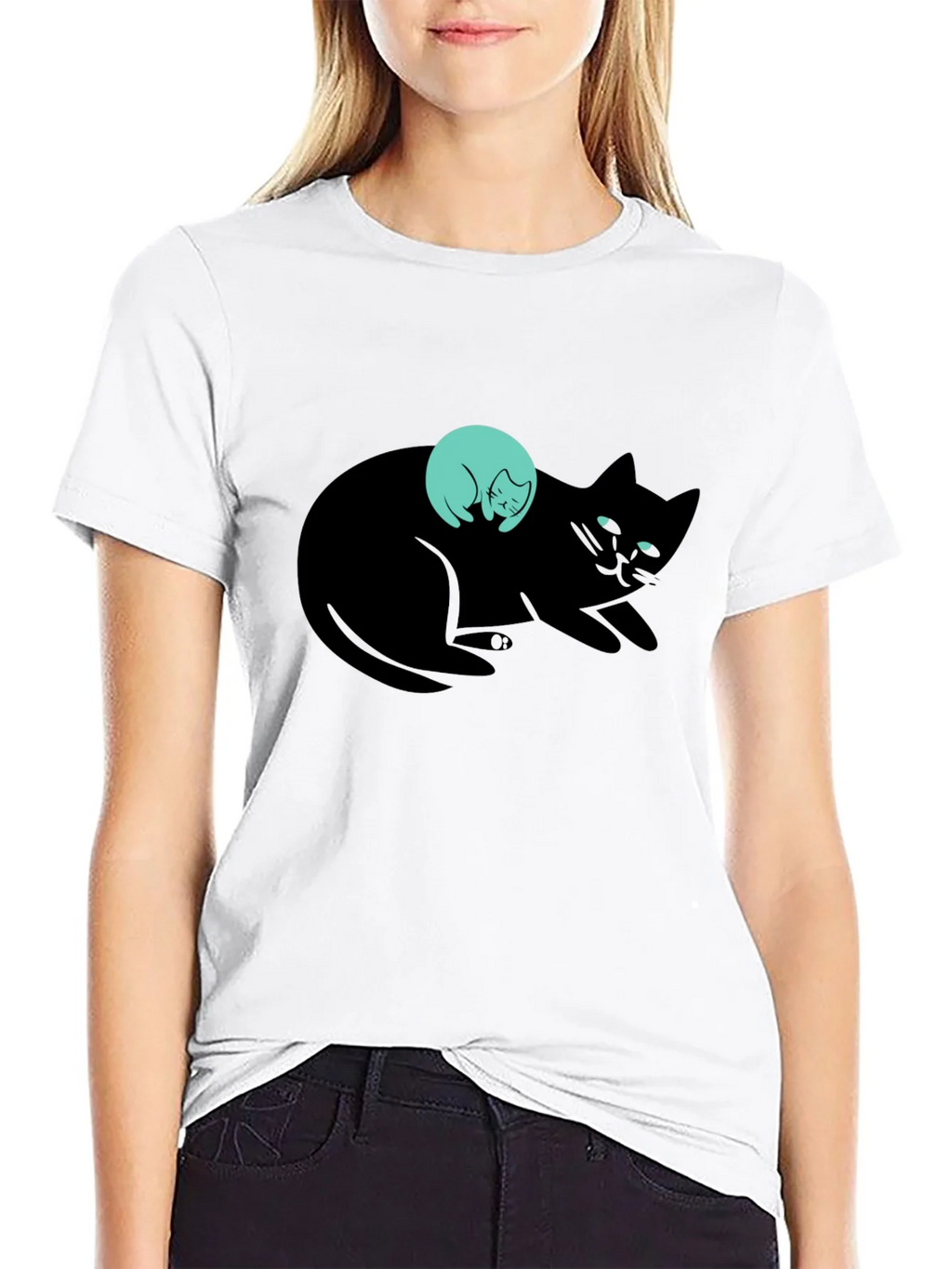 Black Cat & Kitten Graphic Tee product image 11