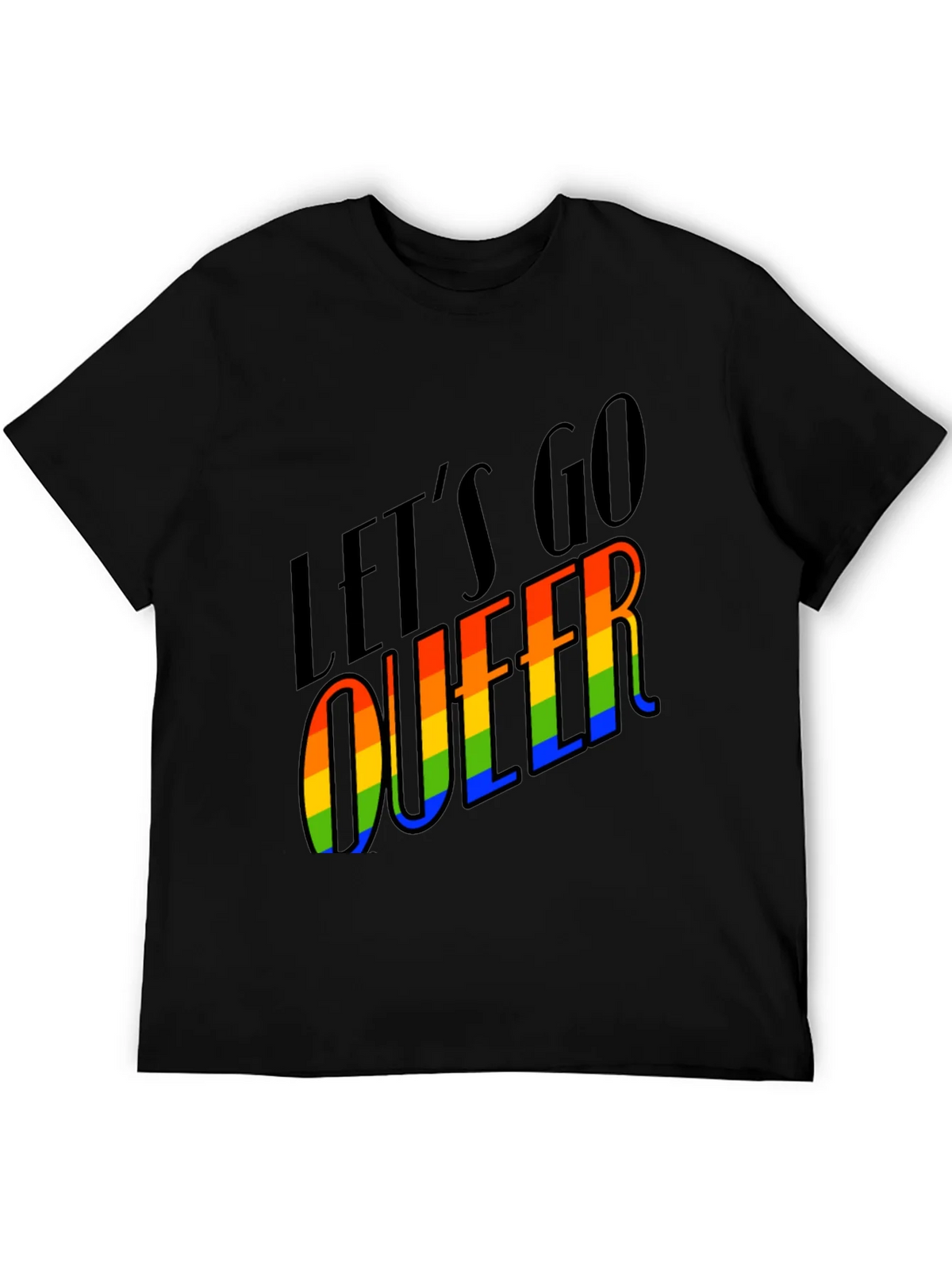Lets Go Queer Pride T-Shirt - Black LGBTQ Tee product image 8