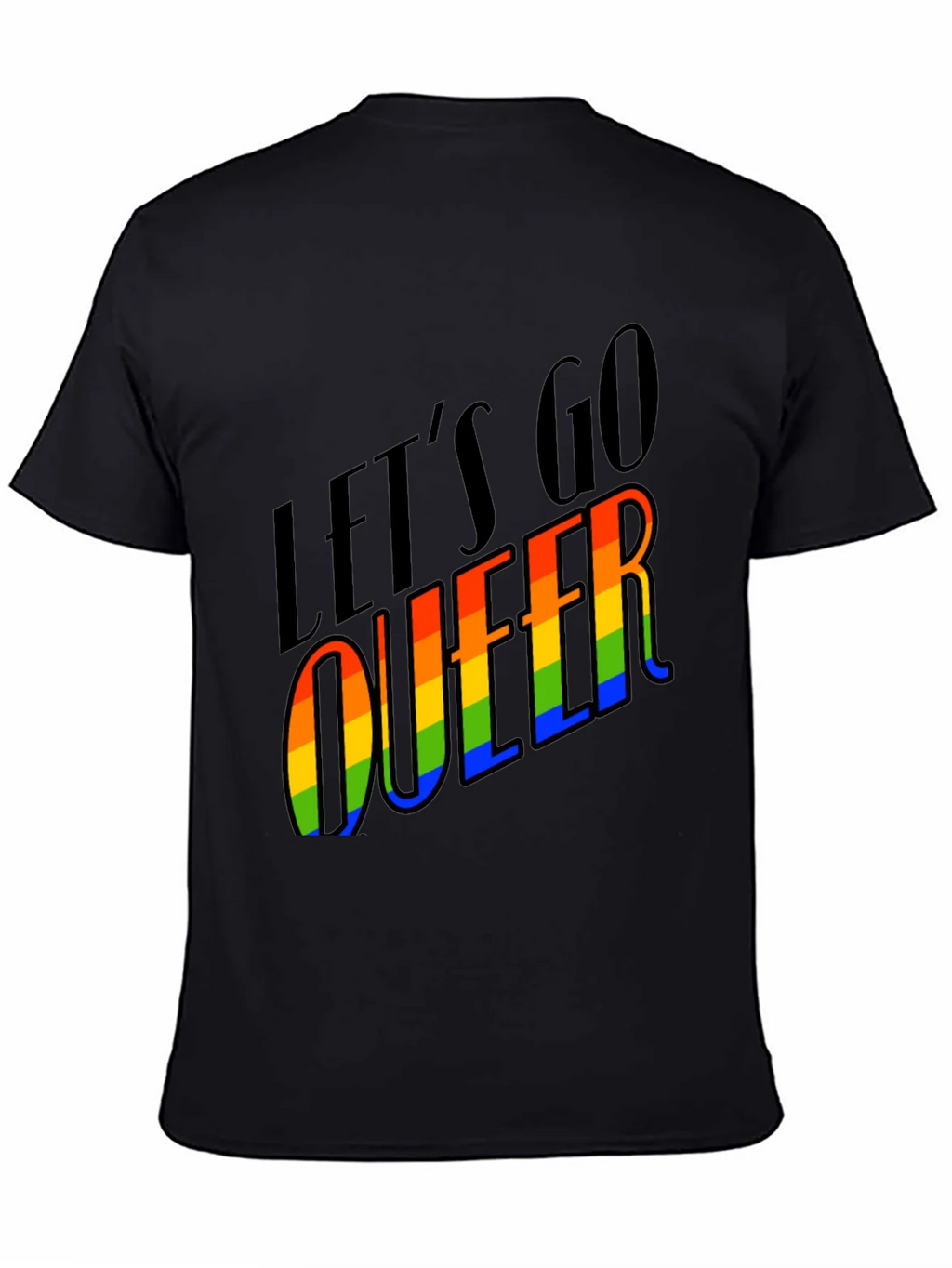 Lets Go Queer Pride T-Shirt - Black LGBTQ Tee product image 7