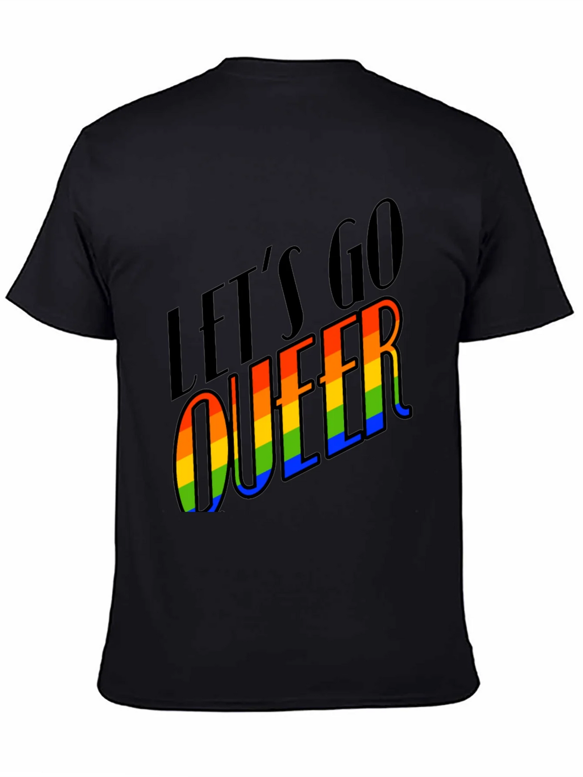 Lets Go Queer Pride T-Shirt - Black LGBTQ Tee product image 7