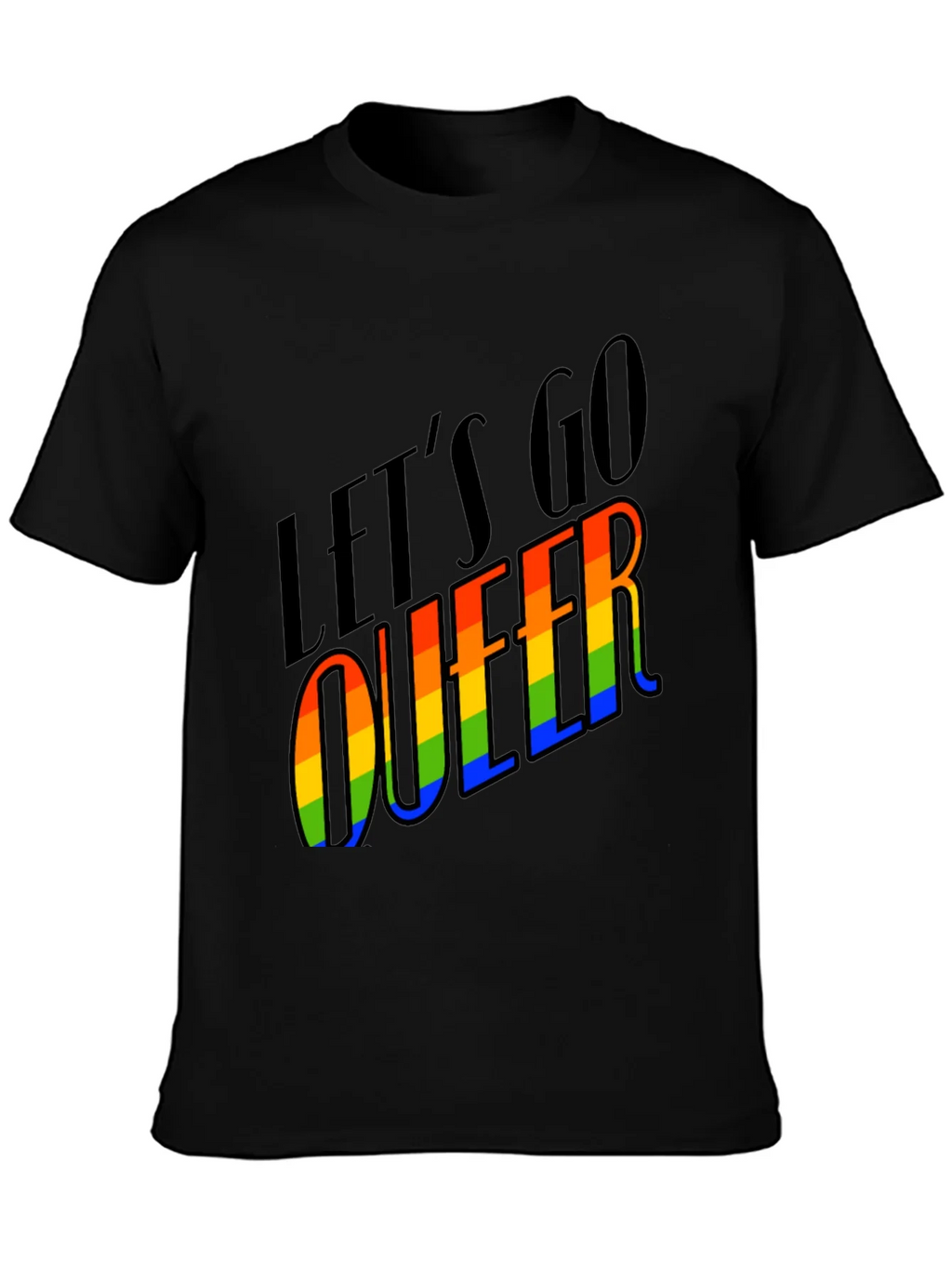 Lets Go Queer Pride T-Shirt - Black LGBTQ Tee product image 6