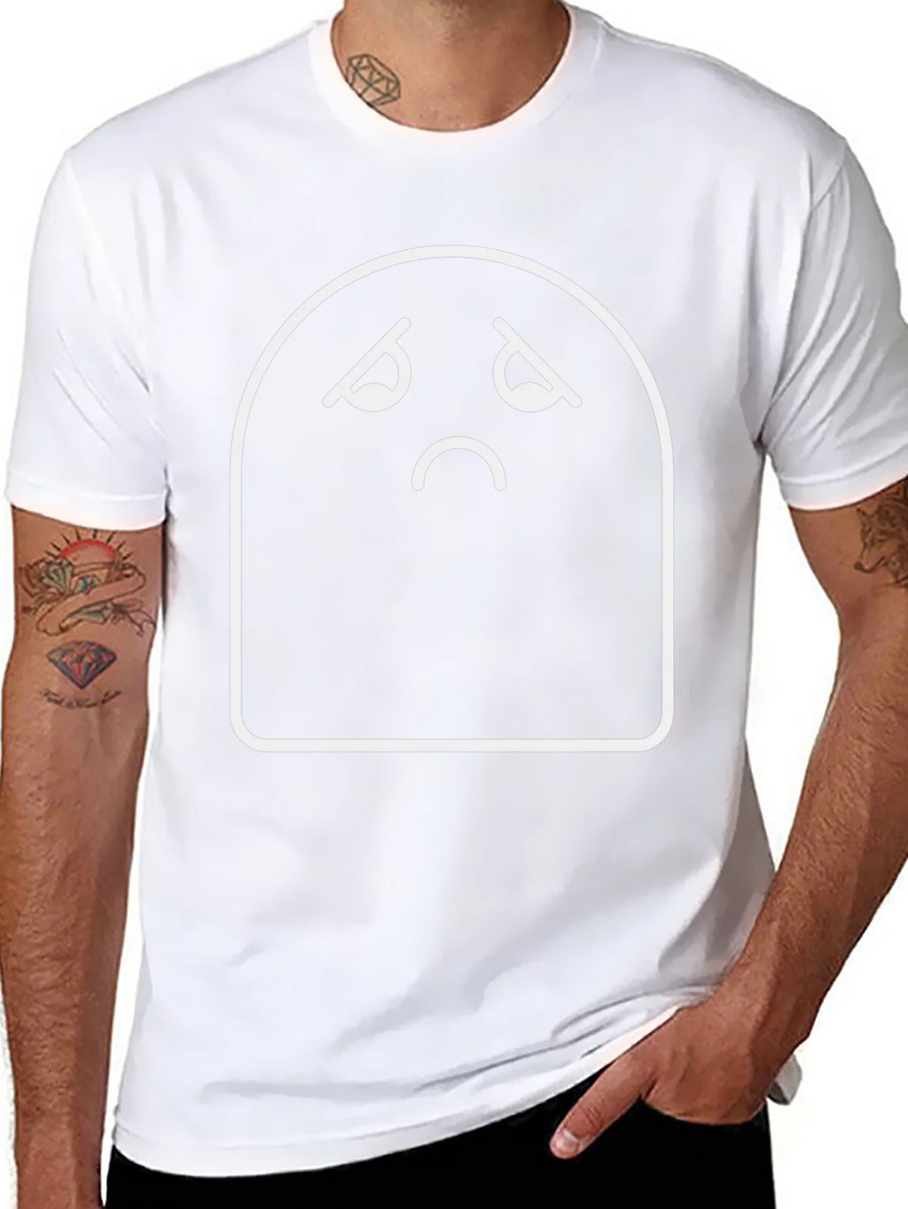 Sad Mood Graphic Tee - Comfort Black T-Shirt product image 10