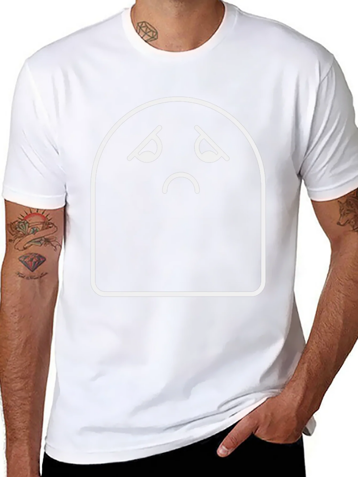 Sad Mood Graphic Tee - Comfort Black T-Shirt product image 10