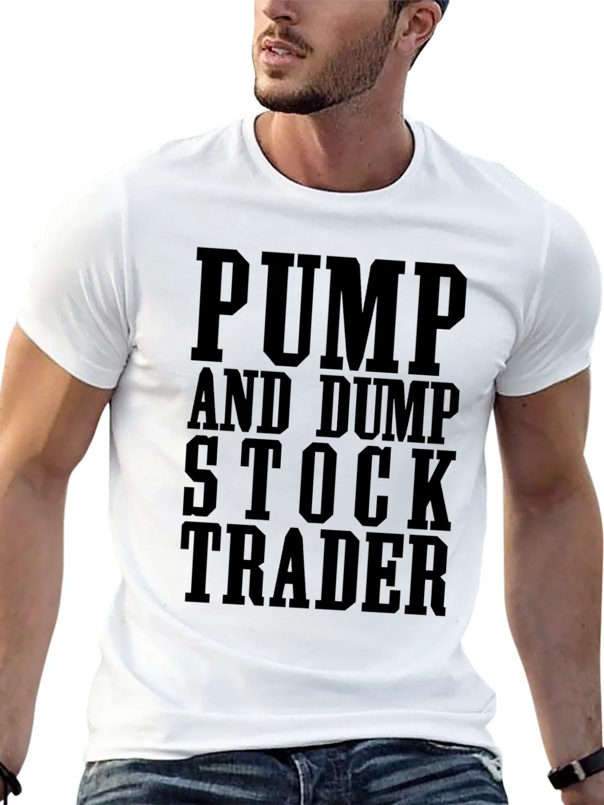 Pump and Dump Stock Trader Black Graphic T-Shirt product image 4