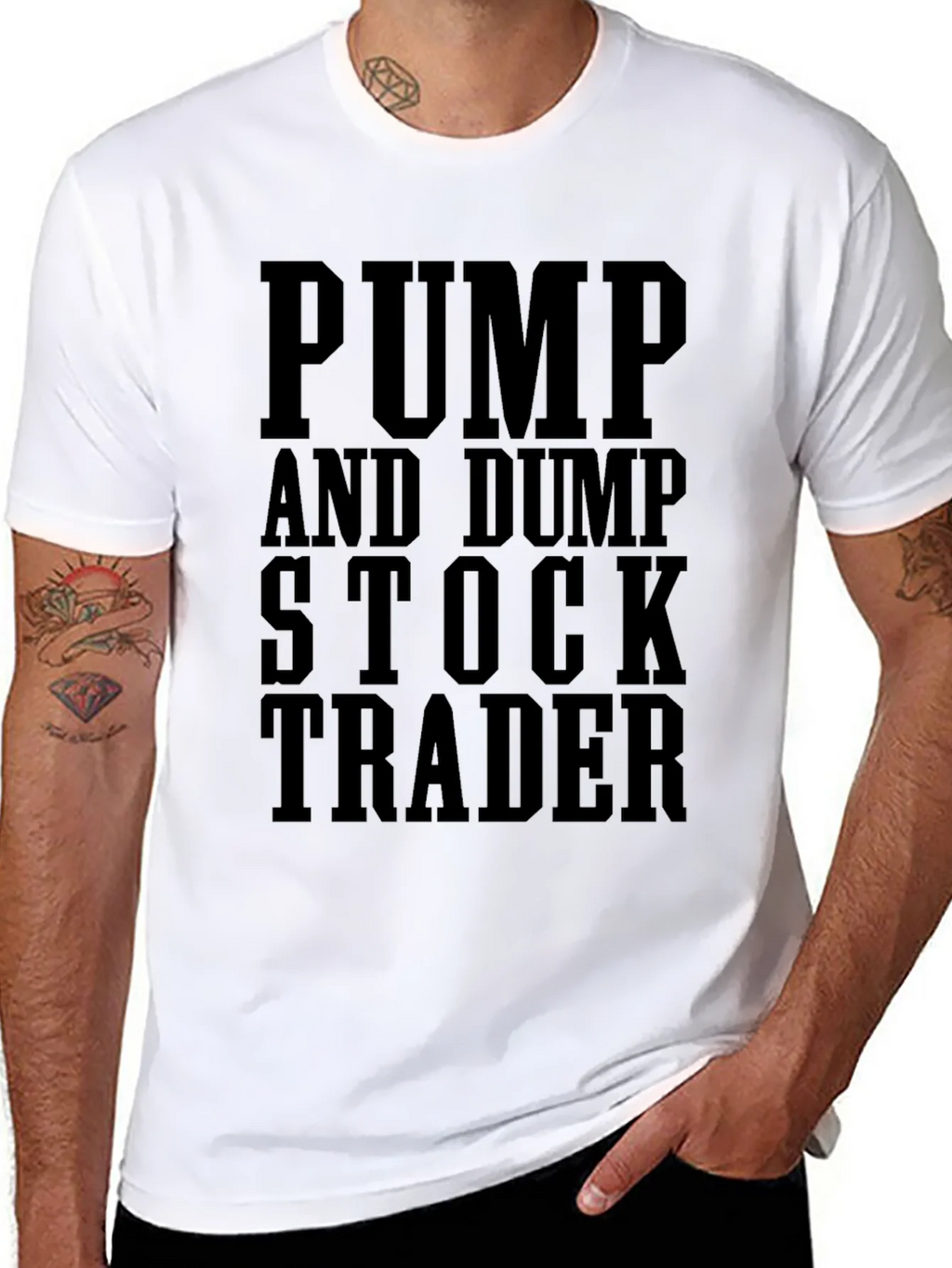 Pump and Dump Stock Trader Black Graphic T-Shirt product image 10
