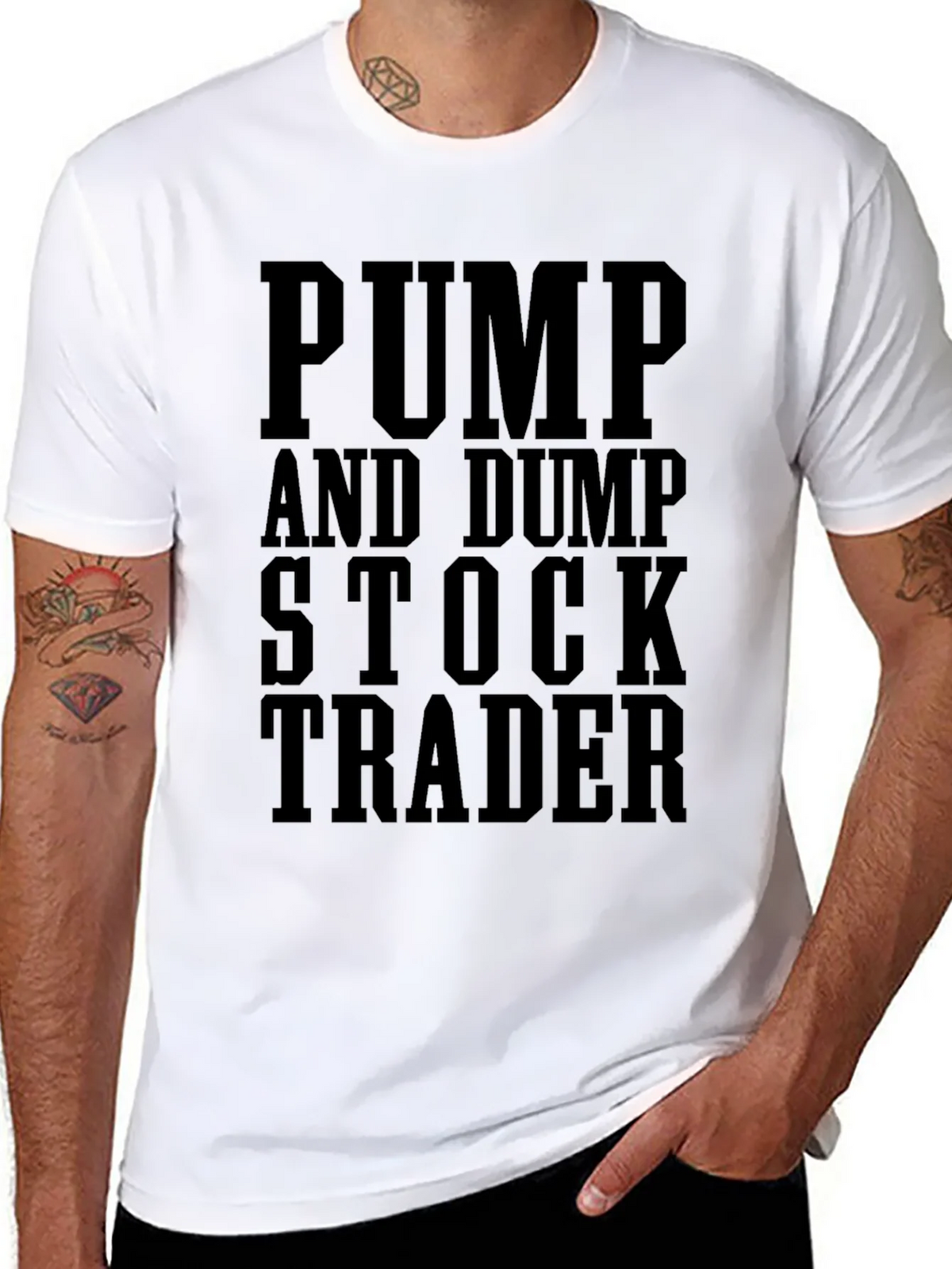 Pump and Dump Stock Trader Black Graphic T-Shirt product image 10